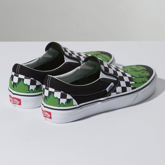 NEW Vans Marvel Hulk Classic Checker Slip-On Shoes - Picture 7 of 8